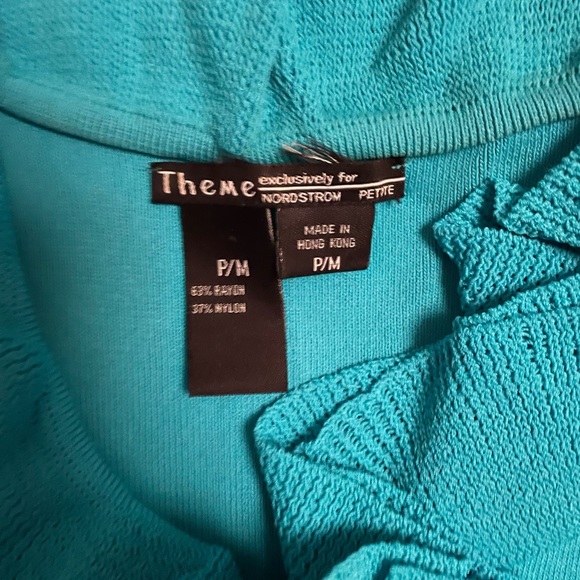 Theme by Nordstrom - Turquoise Knit Top - Size Petite Medium - BNWOT - Picture 3 of 3